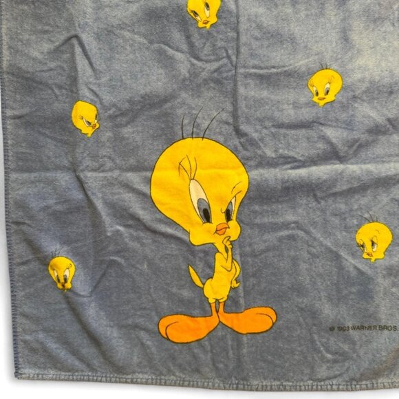 VTG 1993 Tweety Bird Blue Towel - Picture 2 of 4